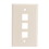 CableWholesale 3012-09303 Keystone Wall Plate, Lite Almond, 3 Port, Single Gang