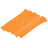 CableWholesale 30CT-03180 Orange Hook and Loop Cable Strap w/ Eye, 0.50 inch x 8 inch, 25 Pack