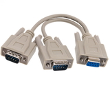 CableWholesale 30D1-27308 DB9 Serial Y adapter, DB9 Female to Dual DB9 Male, 8 inch