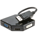 CableWholesale 30H1-61706 DisplayPort to HDMI, VGA or DVI, 3-IN-1 Adapter
