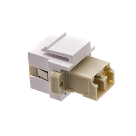CableWholesale 30LC-LC400 Keystone, White, LC Fiber Optic Network Coupler