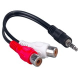 CableWholesale 30S1-01361 3.5mm Stereo to Dual RCA Audio Adapter Cable, 3.5mm Male to Dual RCA Female (Red/White), 6 inch