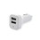 CableWholesale 30W1-313WH 2 Port USB Car Charger, 2.1 Amp + 1 Amp, White