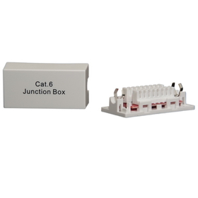 CableWholesale 30X8-11100 Cat6 Inline Junction Box, 110 Punch Down Type