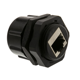 CableWholesale 30X8-72000 Shielded Outdoor Waterproof Cat6 Coupler, RJ45 Female to Female, With Cap, Wall Plate Mount