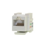 CableWholesale 310-121WH Cat5e Keystone Jack, White, RJ45 Female to 110 Punch Down