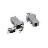 CableWholesale 31D1-16210 Modular Adapter, Gray, DB9 Male to RJ12 Jack