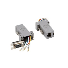 CableWholesale 31D1-16410 Modular Adapter, Gray, DB9 Female to RJ12 Jack