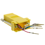 CableWholesale 31D1-1720YL Modular Adapter, Yellow, DB9 Male to RJ45 Jack