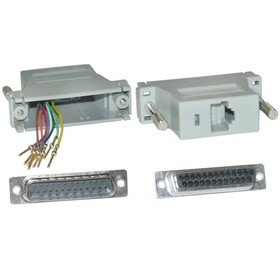 CableWholesale 31D3-37200 Modular Adapter, Gray, DB25 Male to RJ45