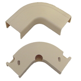 CableWholesale 31R1-001IV 3/4 inch Surface Mount Cable Raceway, Ivory, Flat 90 Degree Elbow