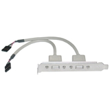 CableWholesale 31U1-02408 USB PC Expansion Slot Cover, Dual USB Type A Female Ports to Board Header