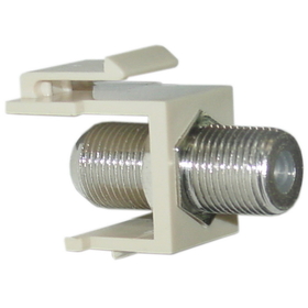 CableWholesale 322-120IV Keystone Insert, Beige, F-pin Coaxial Connector, F-pin Female Coupler