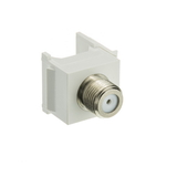 CableWholesale 322-120WH Keystone Insert, White, F-pin Coaxial Connector, F-pin Female Coupler