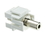 CableWholesale 324-350WH Keystone Insert, White, Recessed 3.5mm Stereo Female Coupler