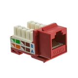 CableWholesale 326-120RD Cat6 Keystone Jack, Red, RJ45 Female to 110 Punch Down