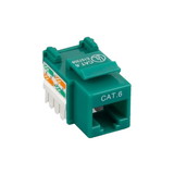 CableWholesale 326-121GR Cat6 Keystone Jack, Green, RJ45 Female to 110 Punch Down
