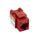 CableWholesale 326-121RD Cat6 Keystone Jack, Red, RJ45 Female to 110 Punch Down