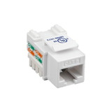 CableWholesale 326-121WH Cat6 Keystone Jack, White, RJ45 Female to 110 Punch Down