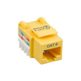 CableWholesale 326-121YL Cat6 Keystone Jack, Yellow, RJ45 Female to 110 Punch Down