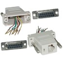 CableWholesale 32D1-18400 Modular Adapter, Gray, DB15 Female to RJ45 Female