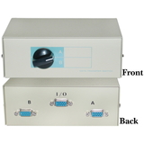 CableWholesale 40H1-03602 AB 2 Way Switch Box, HD15 (VGA) Female