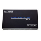 CableWholesale 41V3-03020 2 way HDMI Amplified Splitter, HDMI High Speed with Ethernet, 4Kx2k@60Hz, HDMI v2.0, HDCP2.2, Metal Housing