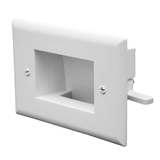 CableWholesale 45-0009-WH Easy Mount Recessed Low Voltage Cable Plate (Slim Fit) White