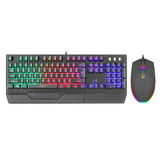 CableWholesale 5012-80105 Gaming RGB LED light up USB Keyboard and Mouse Combo