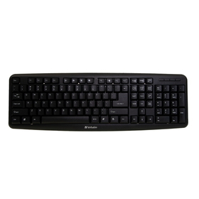 CableWholesale 5012-KB150 Slimline Corded USB Keyboard, Black, Standard 107 Key