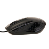 CableWholesale 50M1-03110 Three button Optical Mouse, scroll wheel, USB, Black