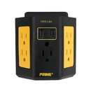 CableWholesale 50W1-30105 5-Outlet power station with 2 USB A charge ports 3.4A total
