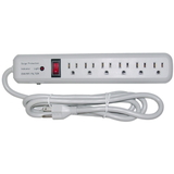 CableWholesale 51W1-01206 Surge Protector, 6 Outlet, Gray, Vertical Outlets, 3 MOV, 540 Joules, EMI / RFI, Power Cord 6 foot