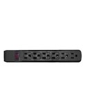 CableWholesale 51W1-12215 Surge Protector, Flat Rotating Plug, 6 Outlet, Black Horizontal Outlets, Plastic, Power Cord 15 foot