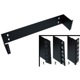 CableWholesale 68BP-1002U Rackmount Hinged Wall Mounting Bracket, 2U, Dimensions: 3.5 (H) x 19 (W) x 4 (D) inches