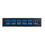 CableWholesale 68F3-01160 LGX Compatible Adapter Plate featuring a Bank of 6 Singlemode Duplex LC Connectors in Blue for OS1 and OS2 applications, Black Powder Coat