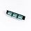 CableWholesale 68F3-22160 LGX Compatible Adapter Plate featuring a Bank of 6 Multimode Quad LC Connectors in Aqua for OM3 and OM4 10Gbit applications, Black Powder Coat