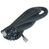 CableWholesale 8104-54125BK Telephone Handset Cord (Voice), 4P4C RJ22 male to RJ22 male, Black, Coil, Reverse, 25 foot. *50 inches coiled*