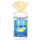 CableWholesale 8303-06501CT Case of 6 - Scrubs Hand Sanitizer Wipes, 6 x 8, 120 Wipes/Canister
