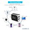 CableWholesale 90W1-30320BK 2 Port USB Wall Travel Charger, 2 USB A Charging Ports, 3.1 Amps total, Black