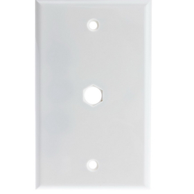 CableWholesale ASF-20254WH Wall Plate, 1 hole for F-pin Connector, White