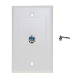 CableWholesale ASF-20351WH TV Wall Plate with 1 F-pin Coupler, 3GHz White