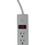 CableWholesale C2007 Comzon&#174; Surge Protector w/2 USB ports(2.4 Amp), Flat Rotating Plug, 6 Outlet, White Horizontal Outlets, Plastic, Power Cord 6 foot
