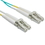 CableWholesale LCLC-31001-PL Plenum 10 Gigabit Aqua Fiber Optic Cable, LC / LC, Multimode, Duplex, 50/125, 1 meter (3.3 foot)