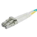 CableWholesale LCLC-31012 10 Gigabit Aqua Fiber Optic Cable, LC / LC, Multimode, Duplex, 50/125, 12 meter (39.3 foot)