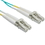 CableWholesale LCLC-41002 10 Gigabit Aqua OM4 Fiber Optic Cable, LC / LC, Multimode, Duplex, 50/125, 2 meter (6.6 foot)