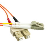CableWholesale LCSC-11101 Fiber Optic Cable, LC / SC, Multimode, Duplex, 62.5/125, 1 meter (3.3 foot)