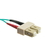 CableWholesale LCSC-31002 10 Gigabit Aqua Fiber Optic Cable, LC / SC, Multimode, Duplex, 50/125, 2 meter (6.6 foot)