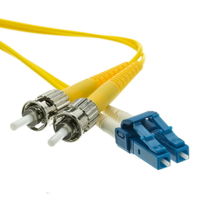 CableWholesale LCST-01205 Fiber Optic Cable, LC / ST, Singlemode, Duplex, 9/125, 5 meter (16.5 foot)