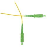 CableWholesale SCSC-00301 SC/APC Simplex Fiber Optic Patch Cable, OS2 9/125 Singlemode, Yellow Jacket, Green Connector, 1 meter (3.3 foot)